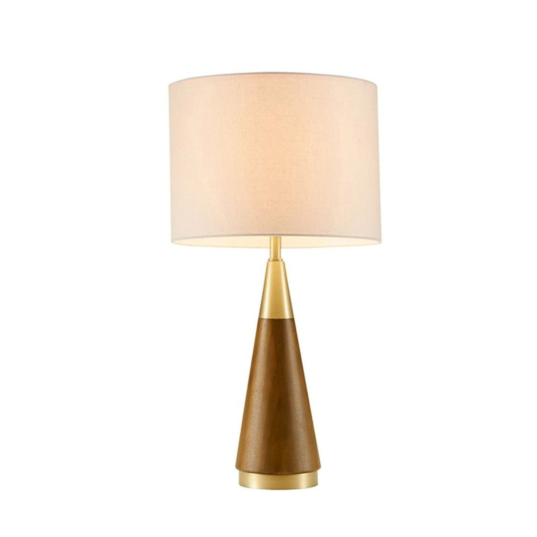 Chrislie Triangular Table Lamp in pecan - mid-century table lamp by Olliix - Whats New Furniture Portland OR