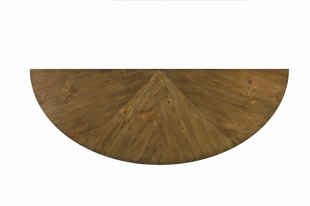 Churchill Sofa Table in Dark Brown top-down view - dark brown sofa table by Coaster - Whats New Furniture Portland OR