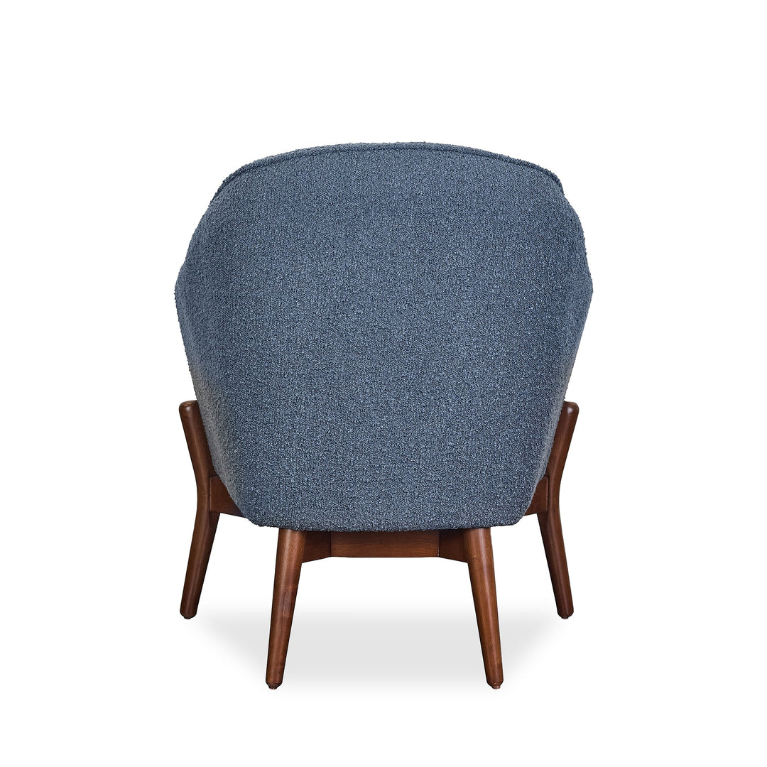 The Cia Chair in Blue back view - accent chair private label - Whats New Furniture Portland OR