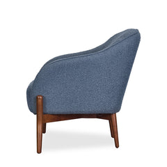 The Cia Chair in Blue side view - accent chair private label - Whats New Furniture Portland OR
