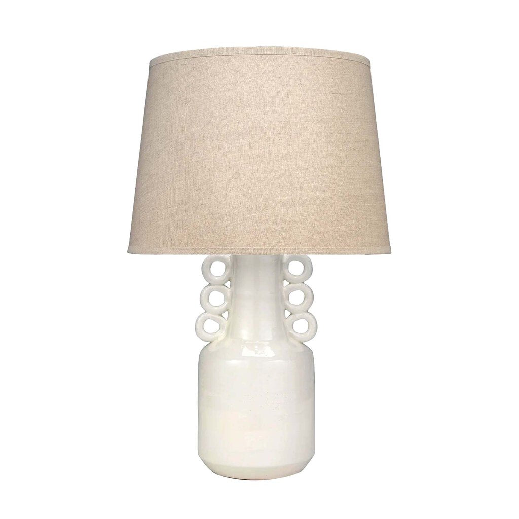 Circus Table Lamp in White Ceramic - ceramic table lamp - Whats New Furniture Portland OR