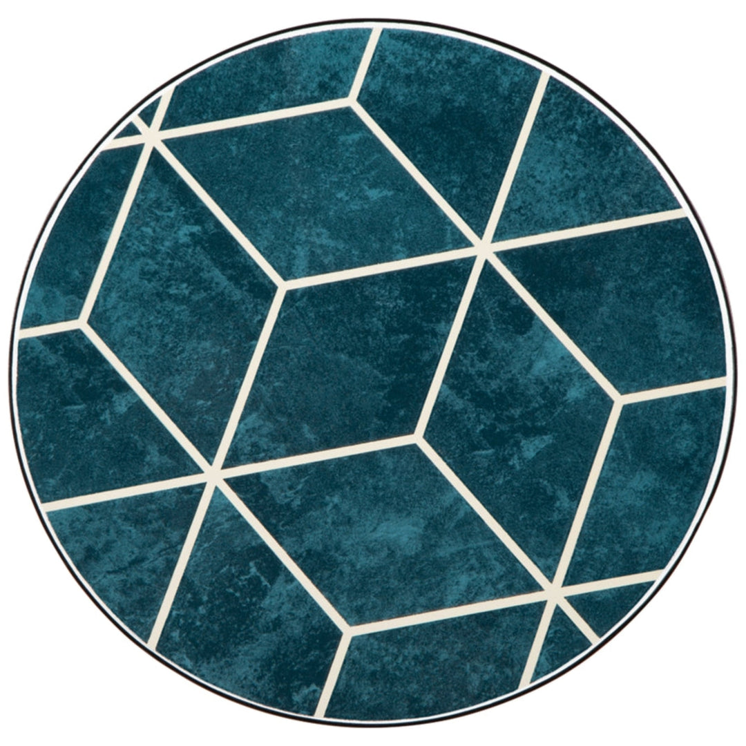 Clairbelle Accent Table Set in Teal top-down view - teal accent table set by Ashley - Whats New Furniture Portland OR