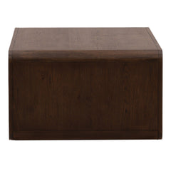 Clarice Coffee Table - Dark Brown Oak Veneer in Dark Brown - side profile studio view - Coffee Table by Dovetail - Whats New Furniture Portland OR