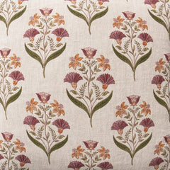 Bluffs Olive Green Floral Throw Pillow reverse or fabric detail by Classic Home - Whats New Furniture Portland OR