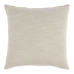 Gratitude Natural Stripe Throw Pillow reverse or fabric detail by Classic Home - Whats New Furniture Portland OR