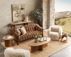 Montengo Oval Coffee Table - Natural Maple in Natural Maple alternate view - oval coffee - Whats New Furniture Portland OR
