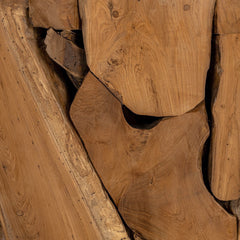 Rhea Round Coffee Table - Natural detail view 4 - Whats New Furniture Portland OR
