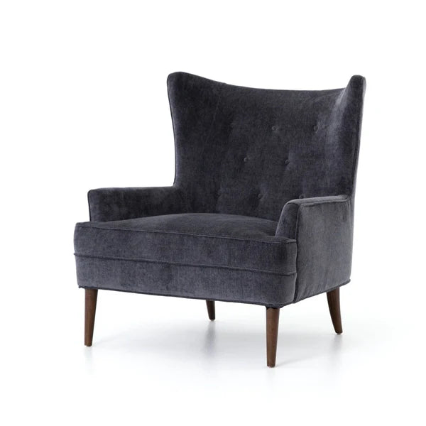 Clermont Chair in Charcoal - charcoal wingback chair by Four Hands - Whats New Furniture Portland OR