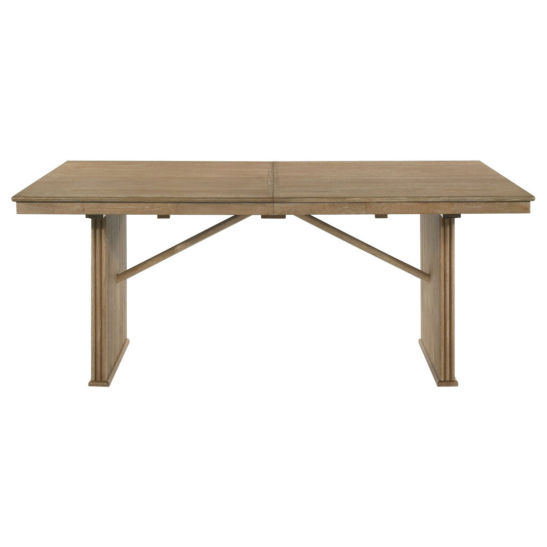 Adina 89-inch Extension Dining Table Distressed Light Brown - What&