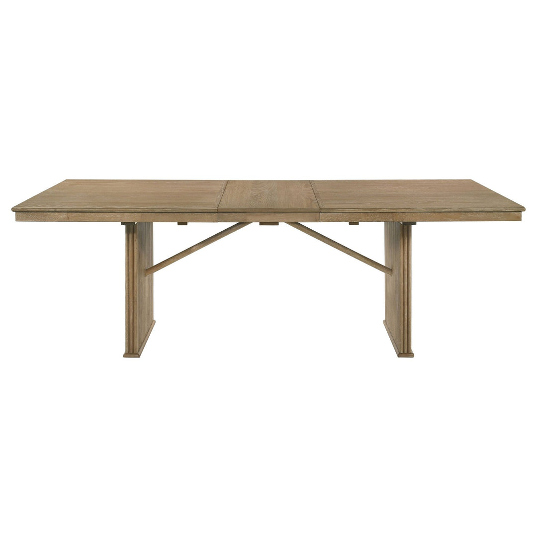 Adina 89-inch Extension Dining Table Distressed Light Brown - What&