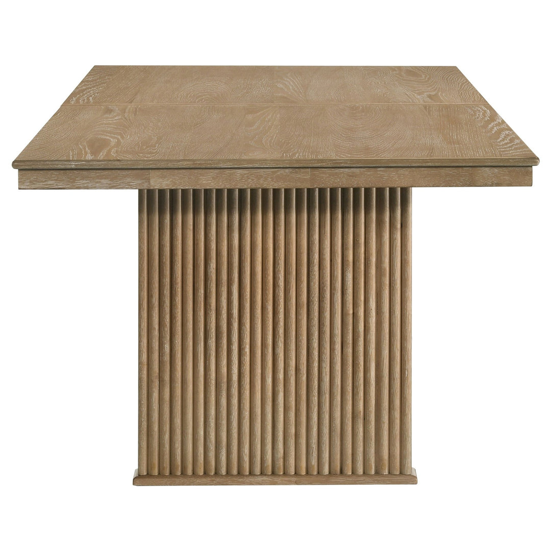 Adina 89-inch Extension Dining Table Distressed Light Brown - What&