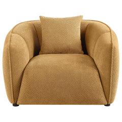 Aleisha Fabric Upholstered Accent Chair Mustard Yellow - What&