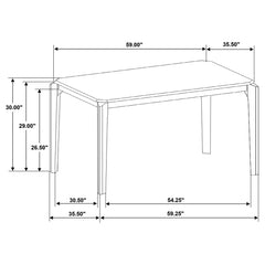 Almonte 59-inch Rectangular Wood Dining Table Dark Brown - What&