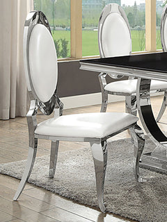 Antoine Upholstered Dining Chair Cream White (Set of 2) - What&