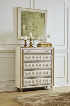 Antonella 5-drawer Bedroom Chest Ivory and Camel - What&