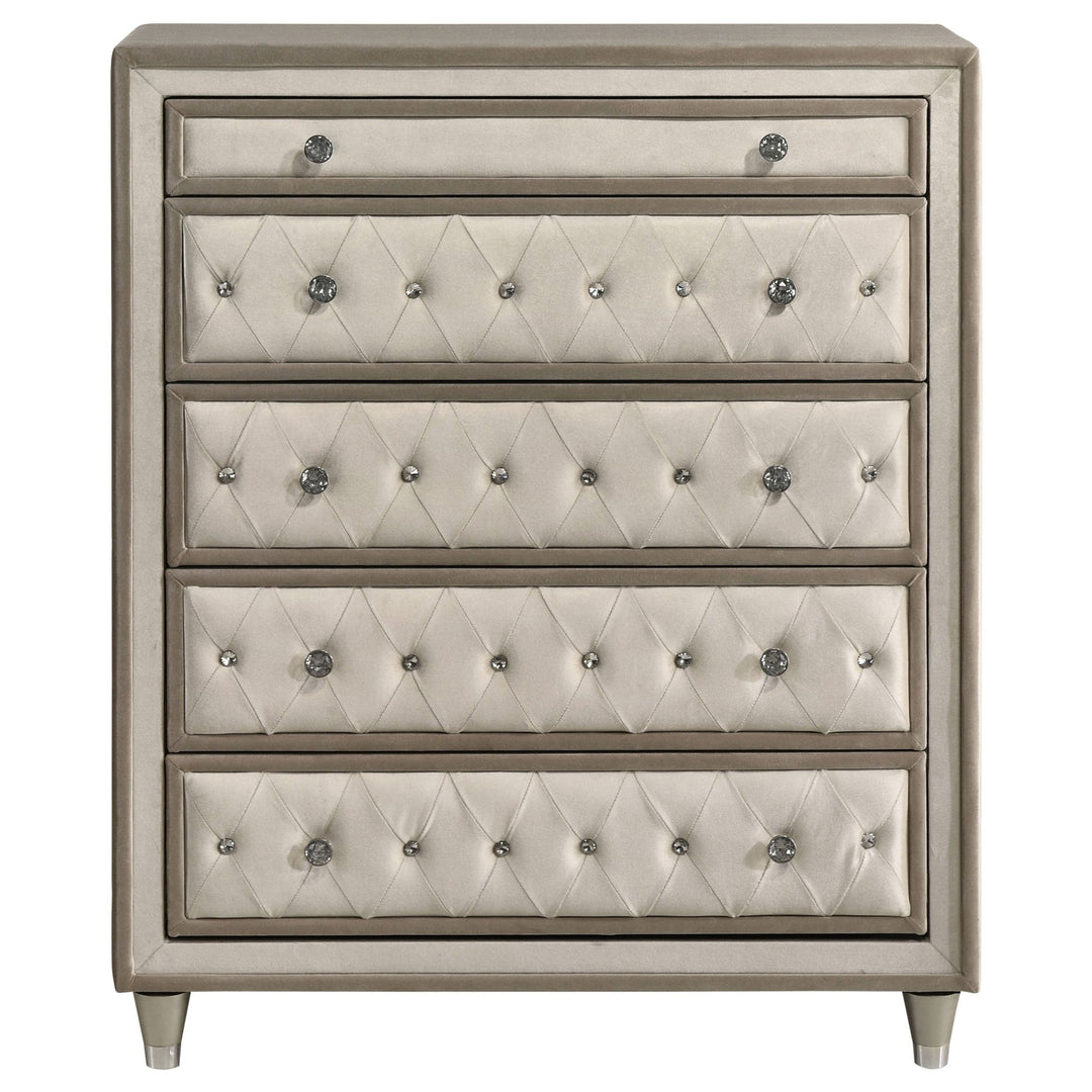 Antonella 5-drawer Bedroom Chest Ivory and Camel - What&