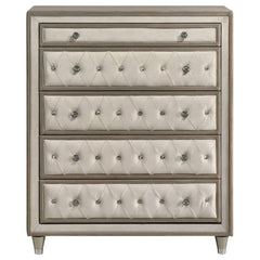 Antonella 5-drawer Bedroom Chest Ivory and Camel - What&