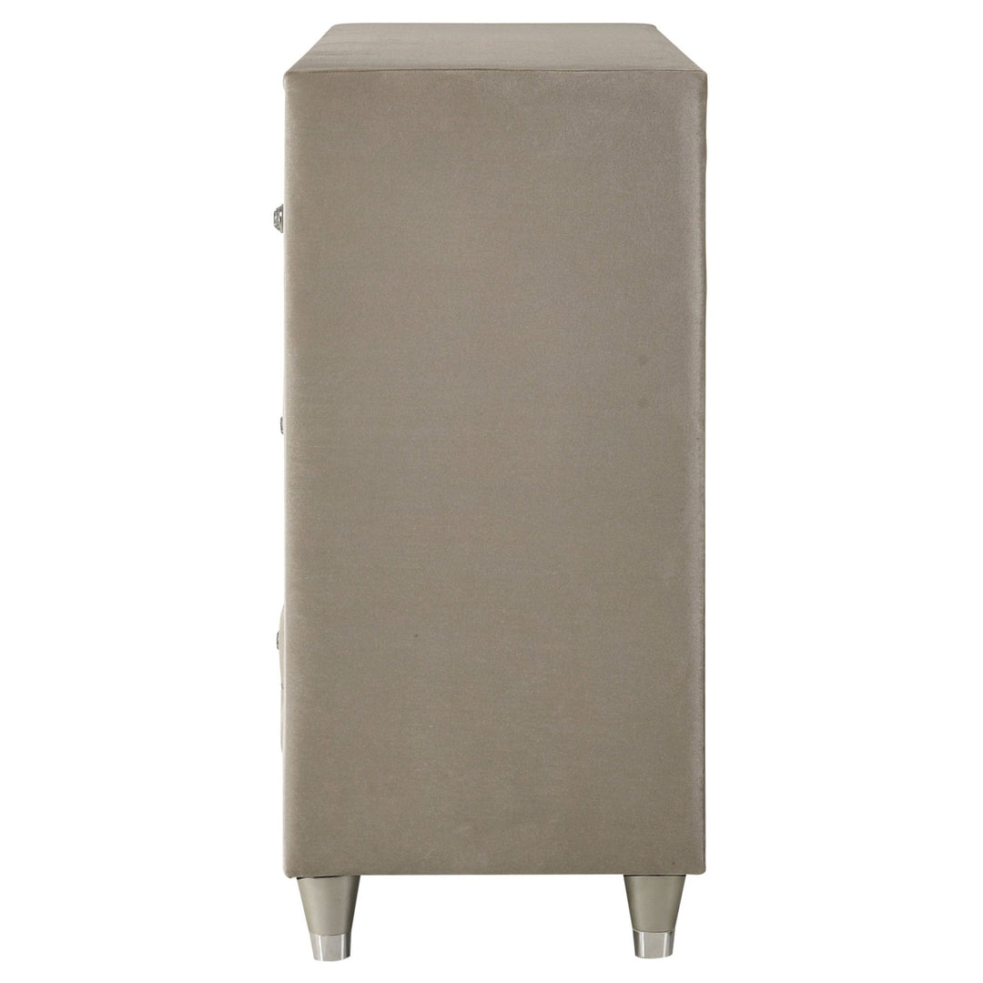 Antonella 7-drawer Upholstered Dresser Ivory and Camel - What&