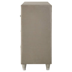 Antonella 7-drawer Upholstered Dresser Ivory and Camel - What&