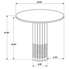 Astoria Round Genuine Marble Side End Table White - What&