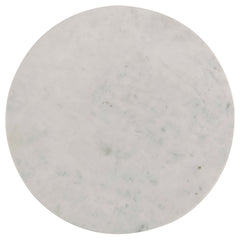 Astoria Round Genuine Marble Side End Table White - What&
