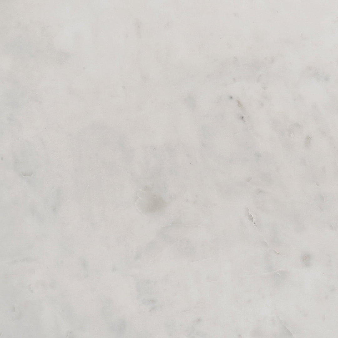 Astoria Round Genuine Marble Side End Table White - What&