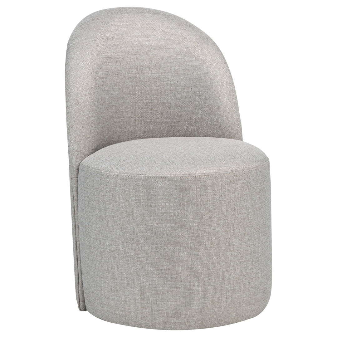 Aubrey Upholstered Barrel Dining Side Chair Beige (Set of 2) - What&