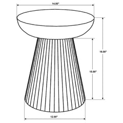 Aureo Round Solid Wood Accent Side Table Wild Honey - What&