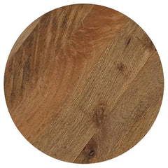 Aureo Round Solid Wood Accent Side Table Wild Honey - What&