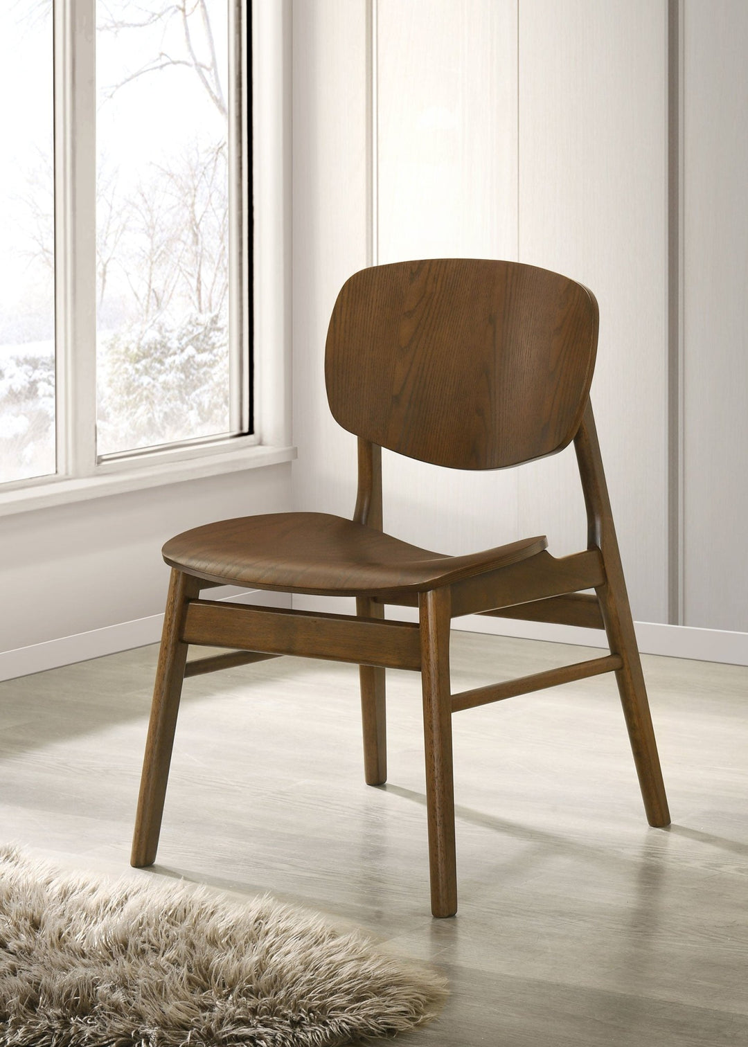 Benford Dining Side Chair Wood Seat Dark Brown (Set of 2) - What&