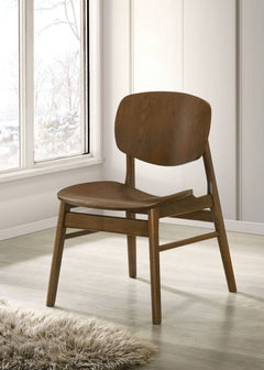 Benford Dining Side Chair Wood Seat Dark Brown (Set of 2) - What&