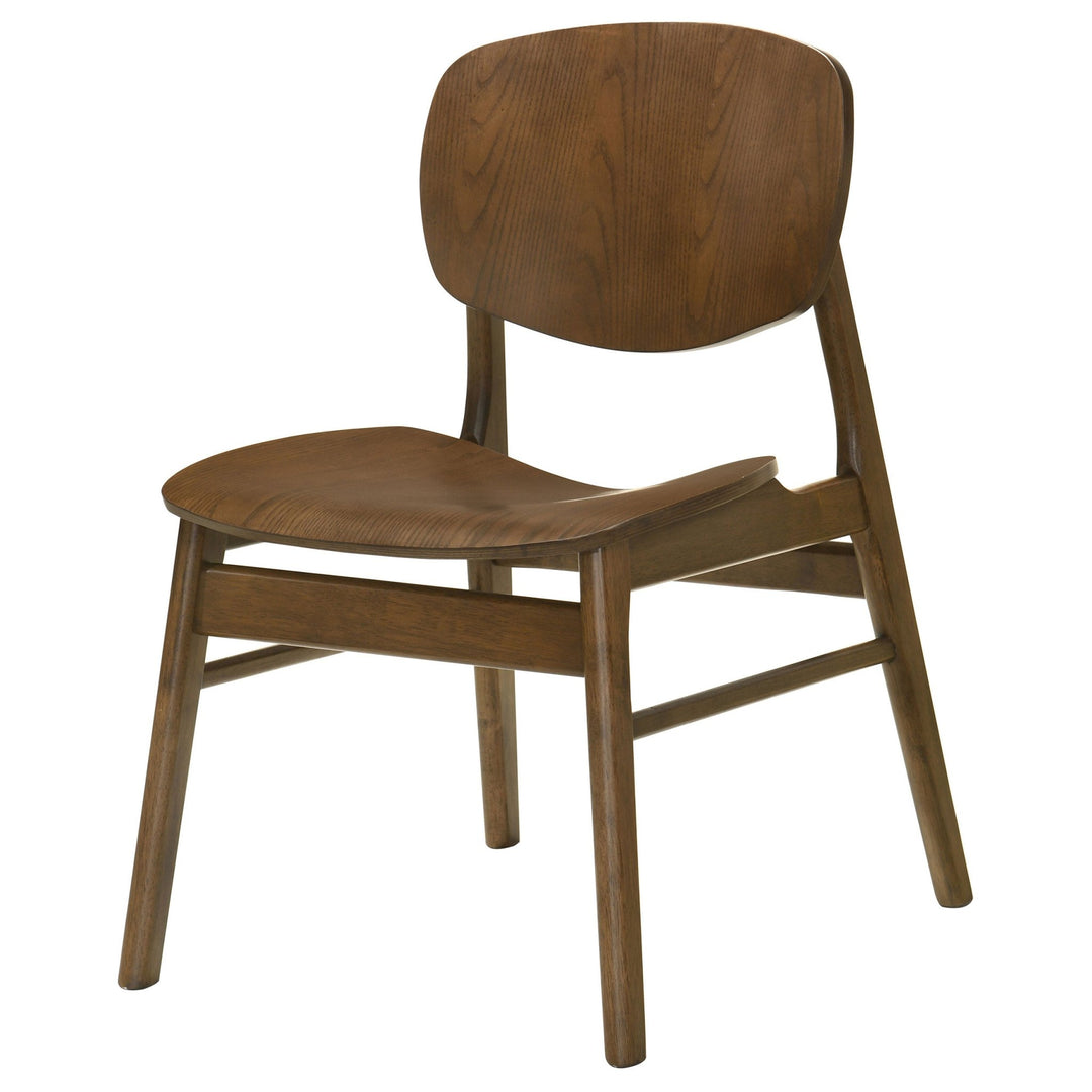 Benford Dining Side Chair Wood Seat Dark Brown (Set of 2) - What&