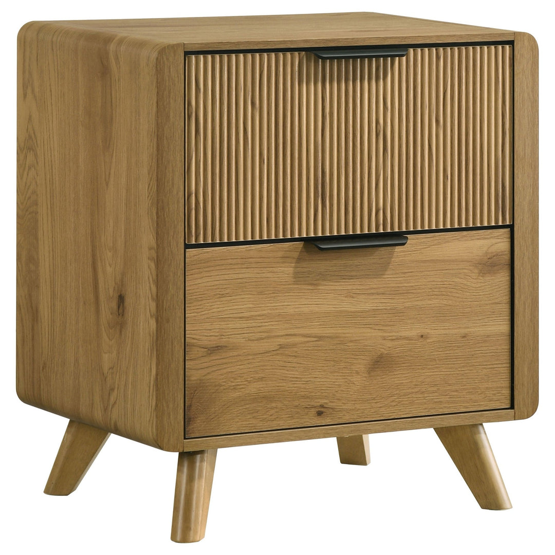 Bennett 2-drawer Bedroom Nightstand Bedside Table Light Oak - What's New Furniture Portland