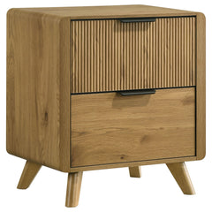 Bennett 2-drawer Bedroom Nightstand Bedside Table Light Oak - What&