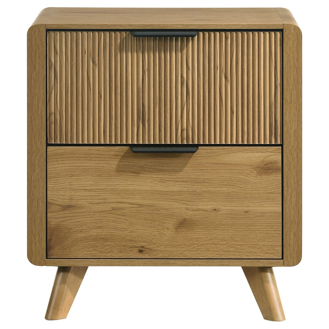 Bennett 2-drawer Bedroom Nightstand Bedside Table Light Oak - What&