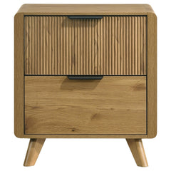 Bennett 2-drawer Bedroom Nightstand Bedside Table Light Oak - What&