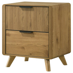 Bennett 2-drawer Bedroom Nightstand Bedside Table Light Oak - What&