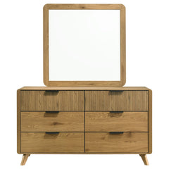 Bennett 6-drawer Bedroom Dresser and Mirror Set Light Oak - What&