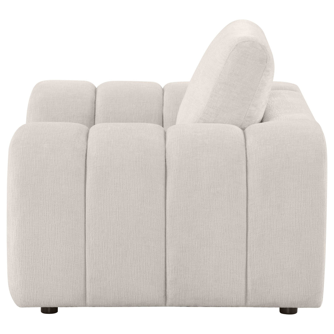 Burnett Chenille Upholstered Accent Chair Ivory - What&
