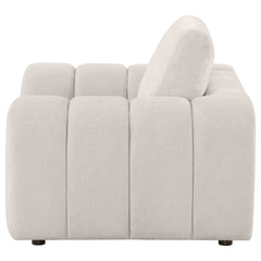 Burnett Chenille Upholstered Accent Chair Ivory - What&