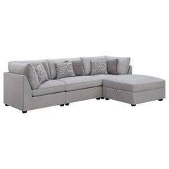 Cambria 4-piece Upholstered Modular Sectional Sofa Grey - What&