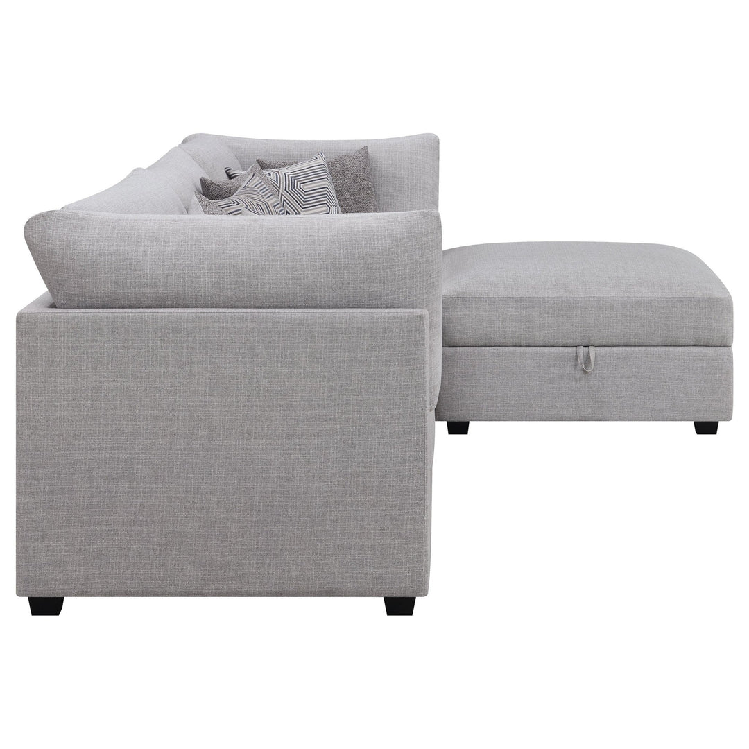 Cambria 4-piece Upholstered Modular Sectional Sofa Grey - What&