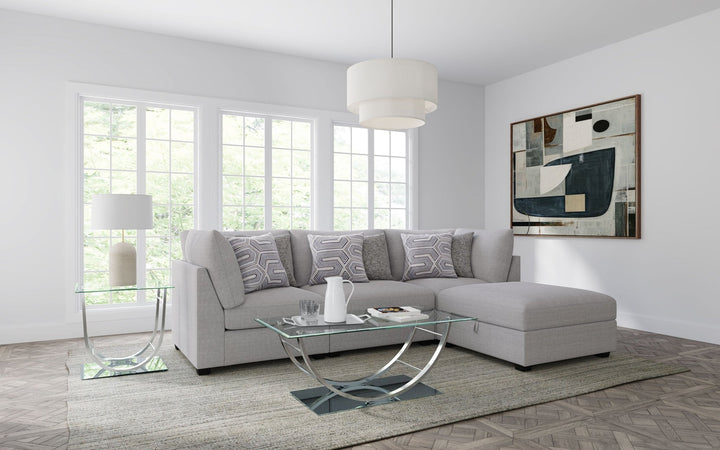 Cambria 4-piece Upholstered Modular Sectional Sofa Grey - What's New Furniture Portland
