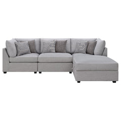 Cambria 4-piece Upholstered Modular Sectional Sofa Grey - What&