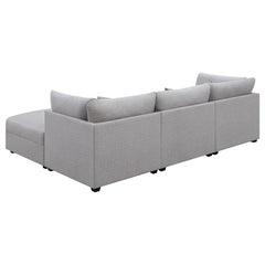Cambria 4-piece Upholstered Modular Sectional Sofa Grey - What&