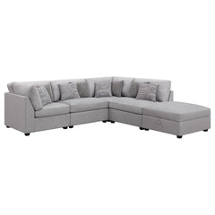 Cambria 5-piece Upholstered Modular Sectional Sofa Grey - What&