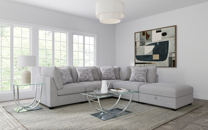 Cambria 5-piece Upholstered Modular Sectional Sofa Grey - What's New Furniture Portland