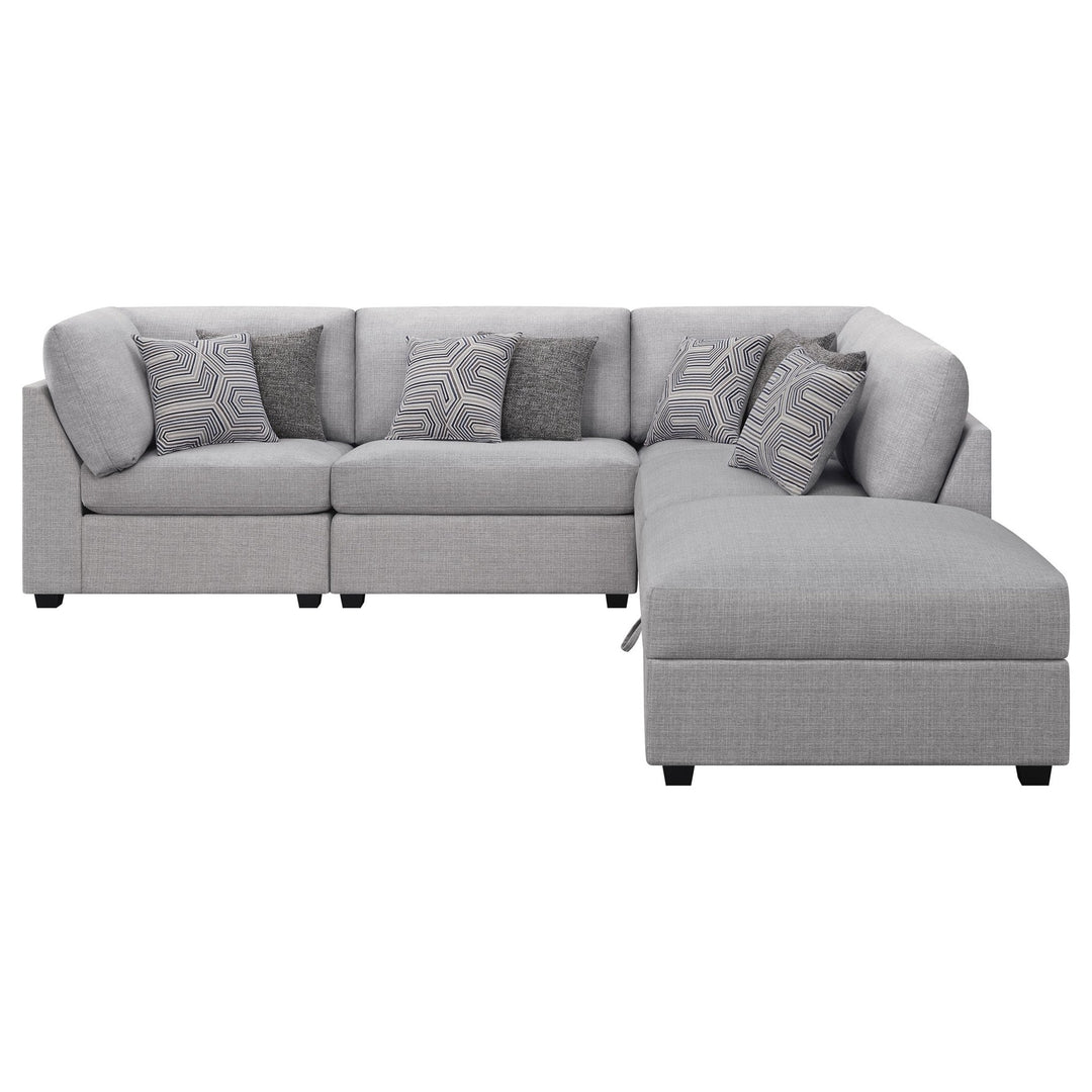 Cambria 5-piece Upholstered Modular Sectional Sofa Grey - What&