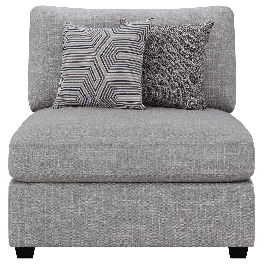 Cambria Upholstered Armless Chair Grey - What&