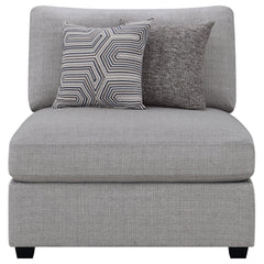 Cambria Upholstered Armless Chair Grey - What&